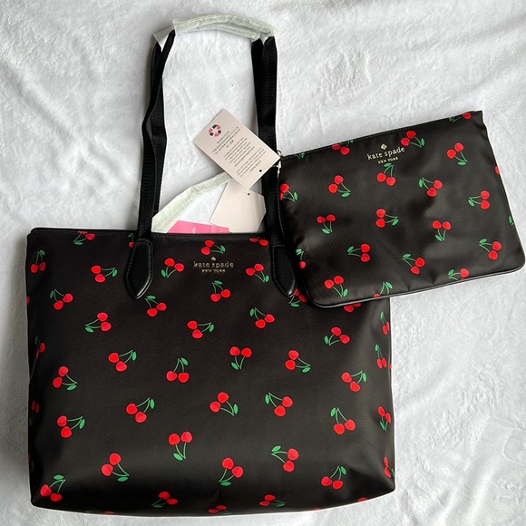 kate spade Handbags - Kate Spade Mel Cherries Packable Tote Bag